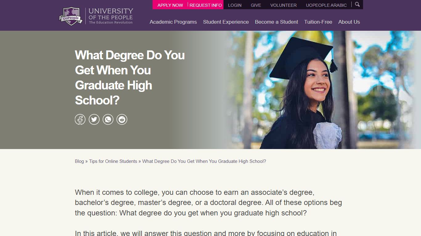 What Degree Do You Get When You Graduate High School?